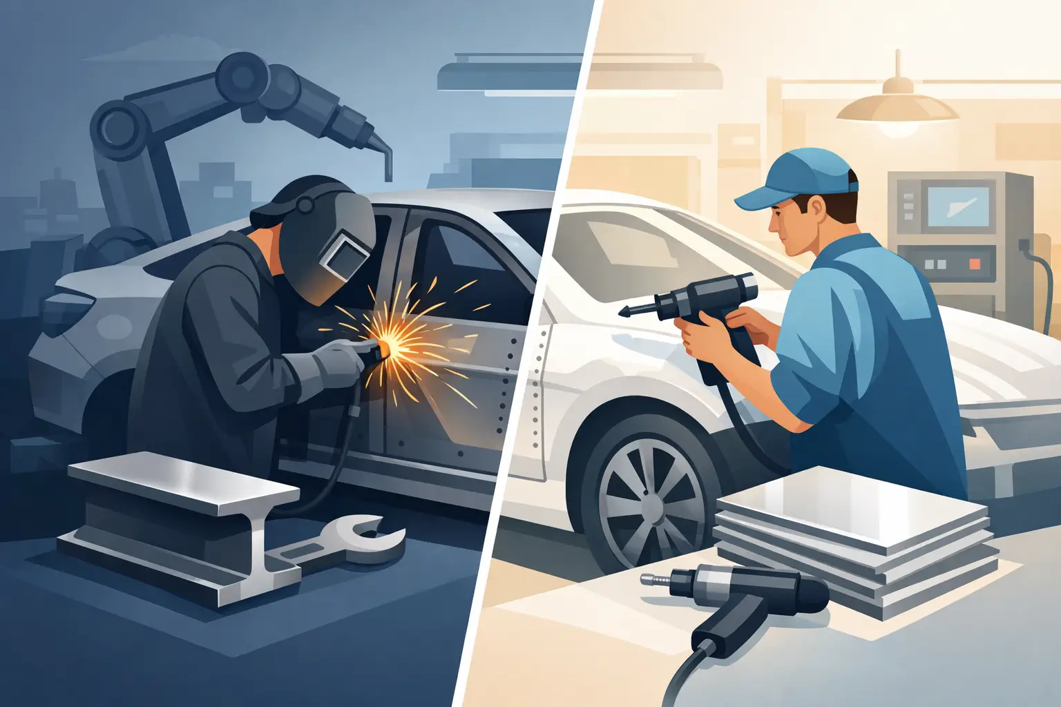 Steel Versus Aluminum Repair: Shop Decisions