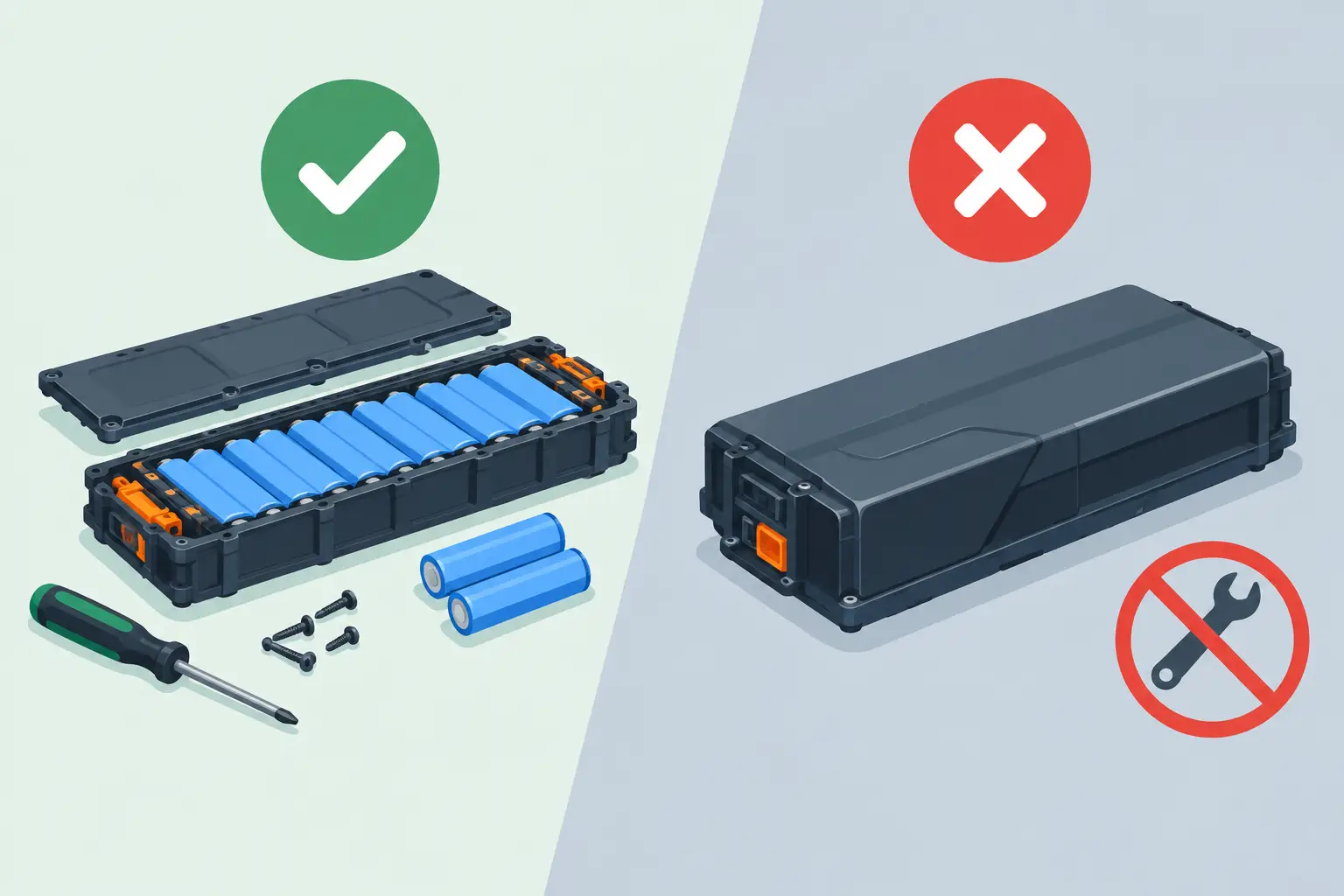 Repairable Versus Nonrepairable Battery Packs
