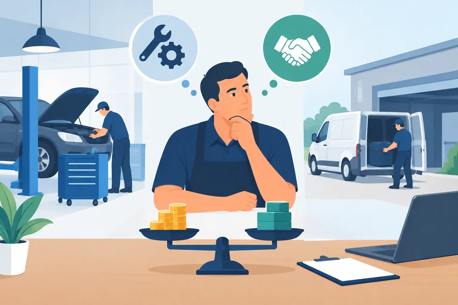 When Should Shops Sublet Repairs? A Margin Test